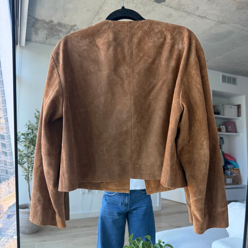 Madewell Suede Crop Cardigan Jacket - Picture 3 of 9